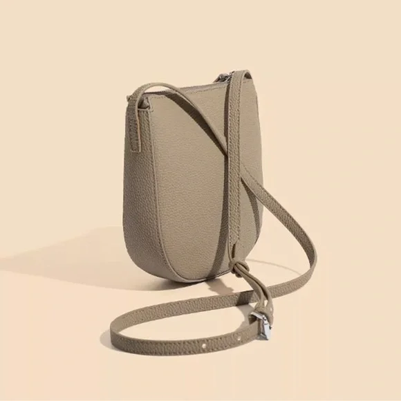 Leather Crossbody Bag Messenger Bag  Women Handbag Gray Brand New - Picture 4 of 13